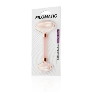 Rodillo facial cuarzo rosa